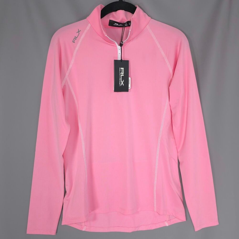 RLX RALPH LAUREN Women's New Pink Golf XS Quarter Zip Pullover Activewear